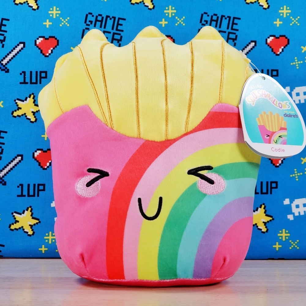 Squishmallow Codie the Rainbow Fries 8" [ 2021 ] UltraSoft Claire's Food Plush